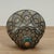 Pair of Vintage Moroccan Terra Cotta and Metal Lidded Urns For Sale - Image 16 of 16