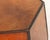 Fleur-De-Lys Embossed Leather Hexagonal Drum Stool For Sale - Image 4 of 5
