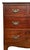 19th-Century Georgian-Style Mahogany and Brass Chest of Drawers For Sale - Image 4 of 14