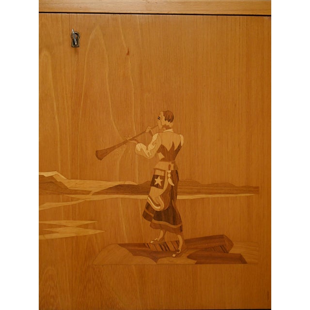 Scandinavian Sideboard in Inlaid Elm, 1940s For Sale - Image 10 of 13