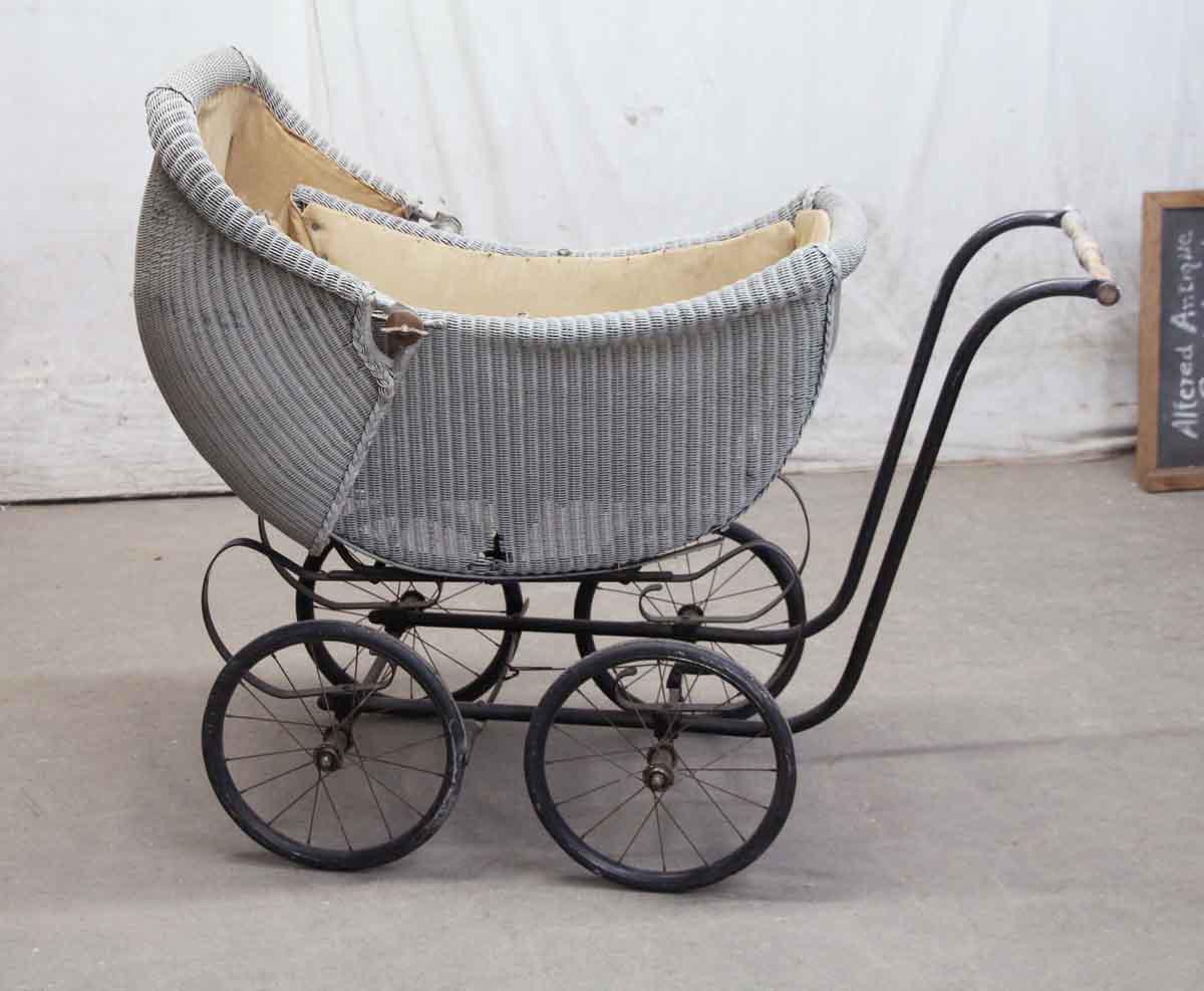 antique wicker baby carriage restoration