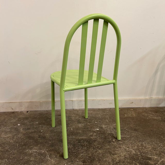 Metal Set of 6 Model 222 Dining Chairs by Robert Mallet-Stevens Older Originals New Powder Coat For Sale - Image 7 of 13