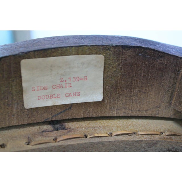 Vintage Italian Double Caned Side Chair For Sale - Image 9 of 13