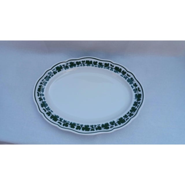 Vintage Oval Porcelain Serving Platter in Vine Leaves Pattern from Meissen, 1960s For Sale - Image 4 of 9