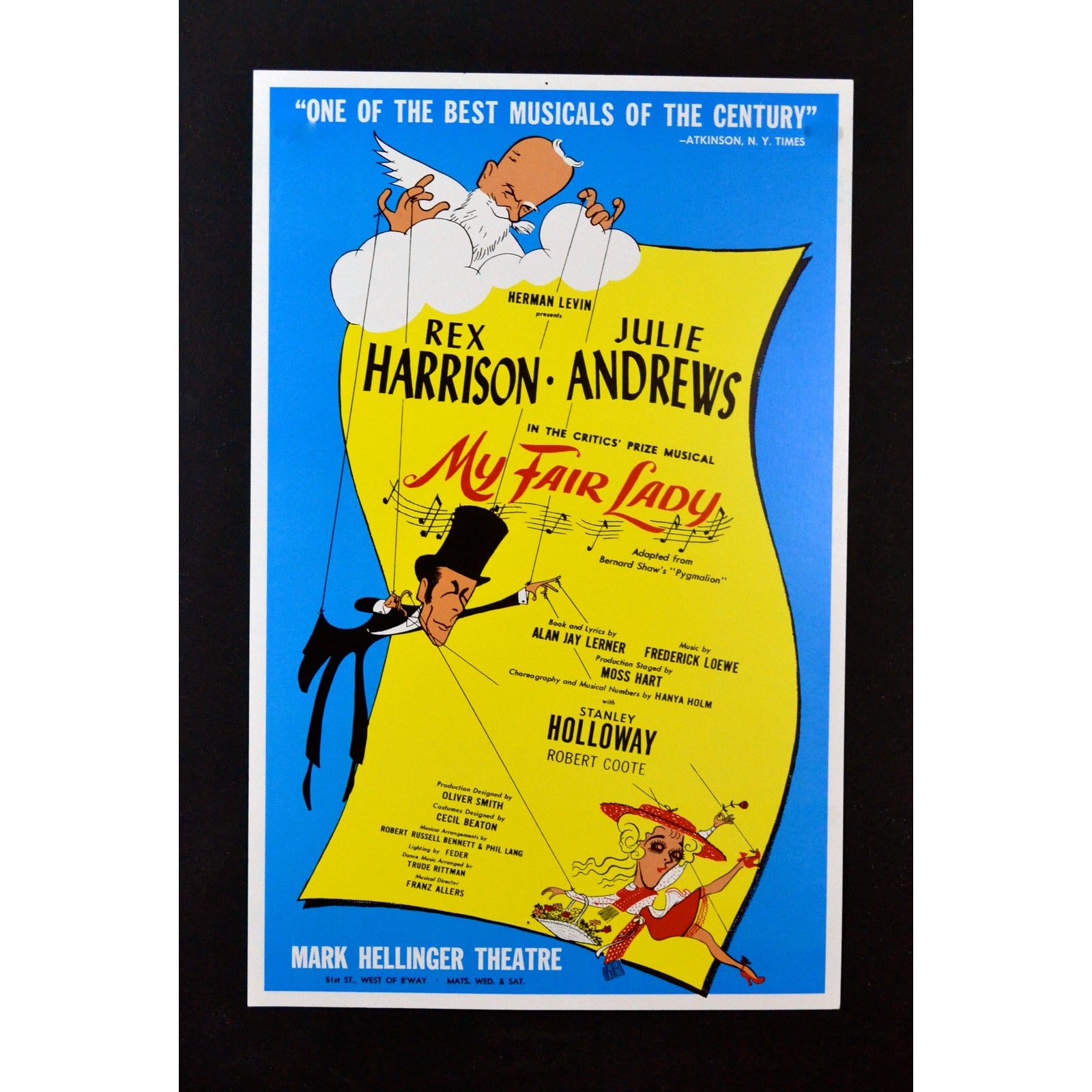 "My Fair Lady" Play Poster, Artwork by Hirschfeld Chairish