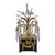 Mid 20th Century Maison Jansen Style Hollywood Regency Brass and Cut-Glass Floral Table Lamp For Sale