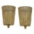 Pair of Modern Gold "Granola" Murano Glass Shell Form Sconces For Sale