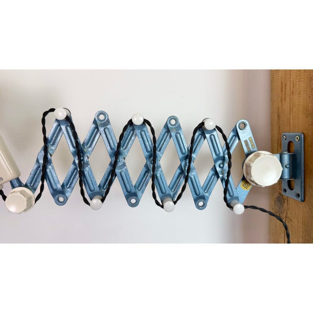 Industrial East German Scissor Lamp from Reif Dresden, 1950s For Sale - Image 6 of 18