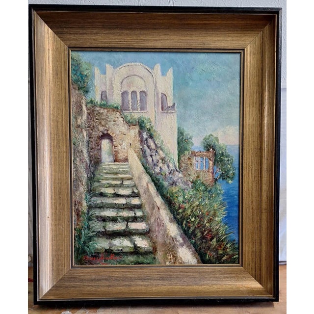 Maillart, House on the Cote d'Azur, 1960s, Oil on Canvas, Framed For Sale - Image 6 of 6