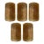 Contemporary Cola Gold Leaf Granita Murano Glass and Brass Sconces, Italy, Set of 5 For Sale