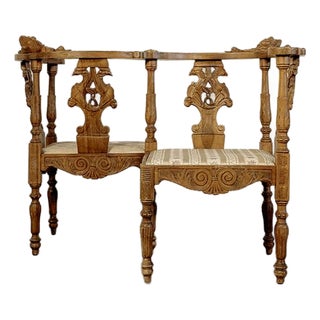 19th Century Double Corner Chair For Sale