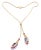 Amethyst Bulgari Rose Gold Amethyst Chalcedony Tourmaline Lariat Necklace For Sale - Image 8 of 15