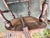 Brown Vintage Windsor-Style Hoop-Back Rush Seat Armchair For Sale - Image 8 of 15