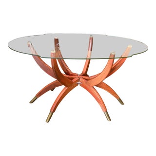 1960s Paolo Buffa Style Italian Modern Spider Coffee Table For Sale