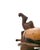 Late 20th Century Ottoman Leather Cushion on Wood Stand Camel Saddle Stool Vintage Egyptian Decor For Sale - Image 9 of 11