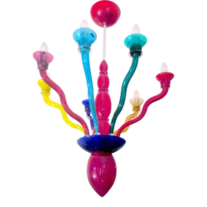 VeArt-Artemide Murano Chandelier by Gismondi "Orni Halloween" Memphis Style Model Gaia - Venexiana