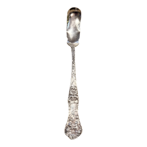 Antique Mt. Vernon Sterling Silver Horseradish Spoon, Yetive Pattern