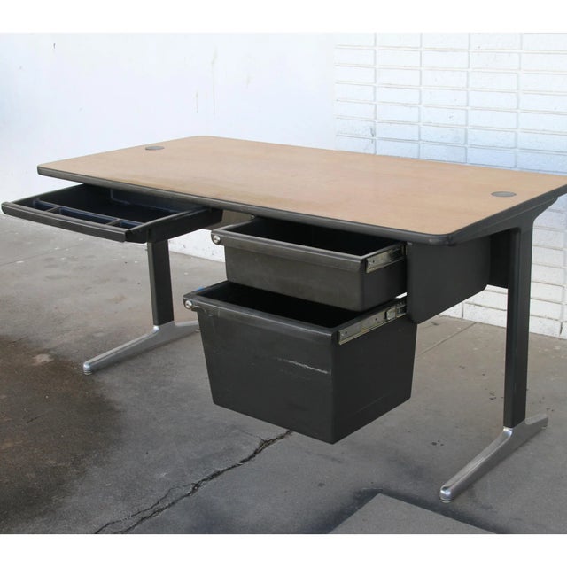 Metal Mid 20th Century Herman Miller George Nelson Action office Desk For Sale - Image 7 of 11
