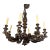 8 Candle Wooden Chandelier, 19th Century For Sale