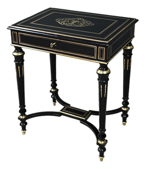 Late 19th Century Napoleon III Blackened Wood Worktable