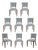 Set of Eight Art Deco Sculptural Walnut Dining Chairs in Plush Mohair Upholstery For Sale