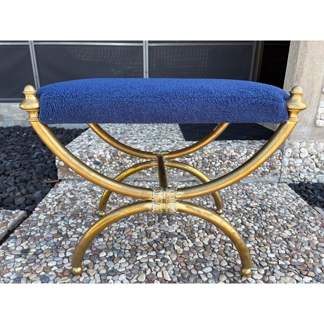 1960s Italian Modern Brass Bench For Sale - Image 5 of 11
