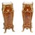 French Empire Tall Tables Linke Pedestal Stands with Inlay Gilt, Set of 2 For Sale