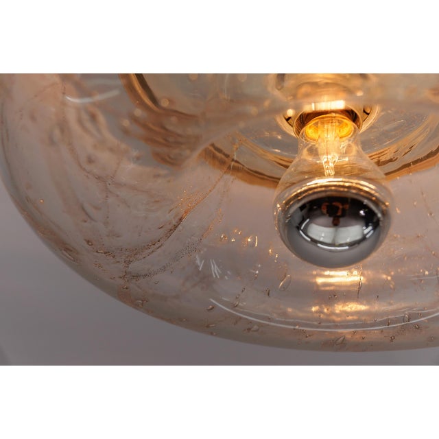 Large Mid-Century Modern Glass Donut Wall or Ceiling Lamp, Germany, 1960s For Sale - Image 11 of 13