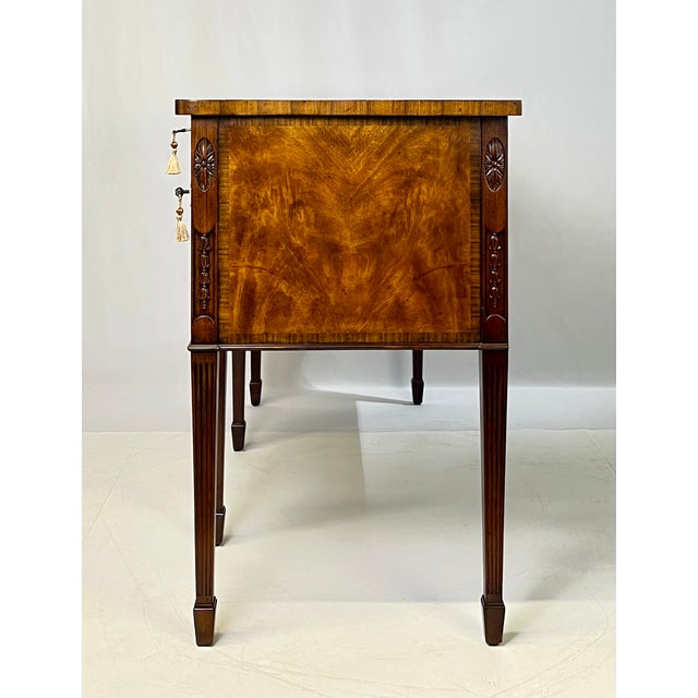 Early 20th Century Theodore Alexander "Althorp Living History" Sheraton Style Serpentine Sideboard For Sale - Image 10 of 18