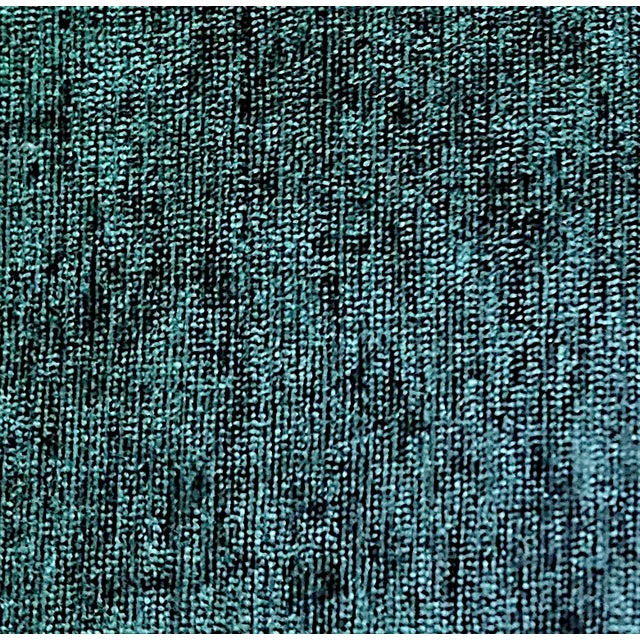 Schumacher Schumacher "“Sicily” Jade Silk Blend Chenille Fabric- 8.4 Yards For Sale - Image 4 of 7