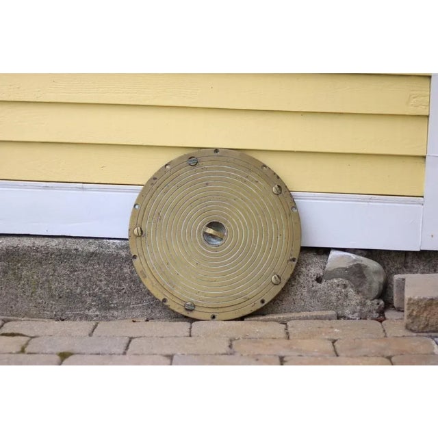 Nautical Solid Brass Deck Plate For Sale - Image 3 of 3