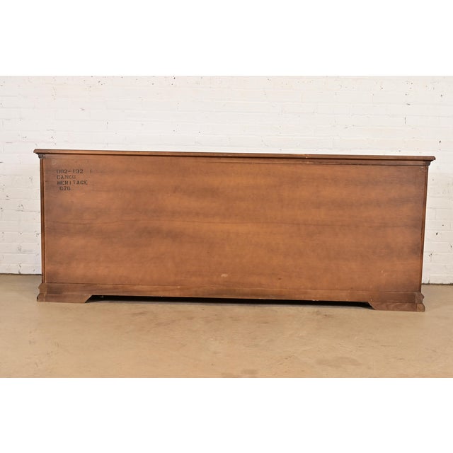 Drexel Heritage French Regency Louis XVI Burled Walnut Triple Dresser or Credenza, Circa 1970s For Sale - Image 10 of 11