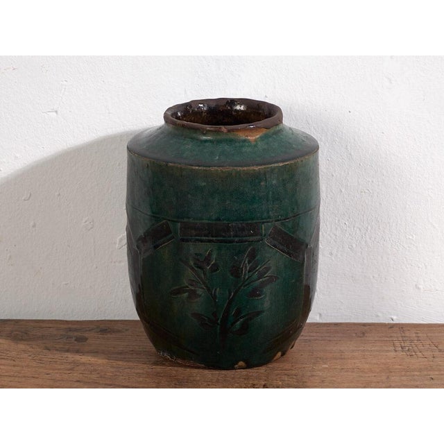 Antique Glazed Ceramic Vase For Sale - Image 5 of 7