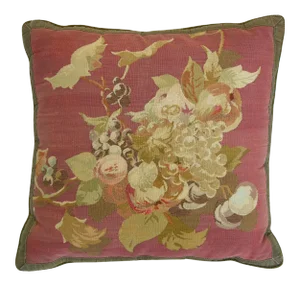Circa 18th Century Antique French Aubusson Tapestry Pillow