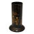 Antique English Papier-Maché Chinoiserie Spill Vase / Brush Holder in Black and Gold For Sale