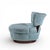 Textile Dunbar Style Mid Century Swivel Pouf Lounge Chairs - Pair For Sale - Image 7 of 12