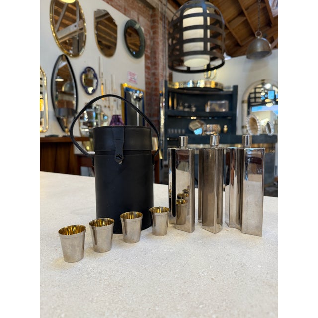 Travel Bar Set With Flasks, and Cups, 1970s For Sale - Image 9 of 9