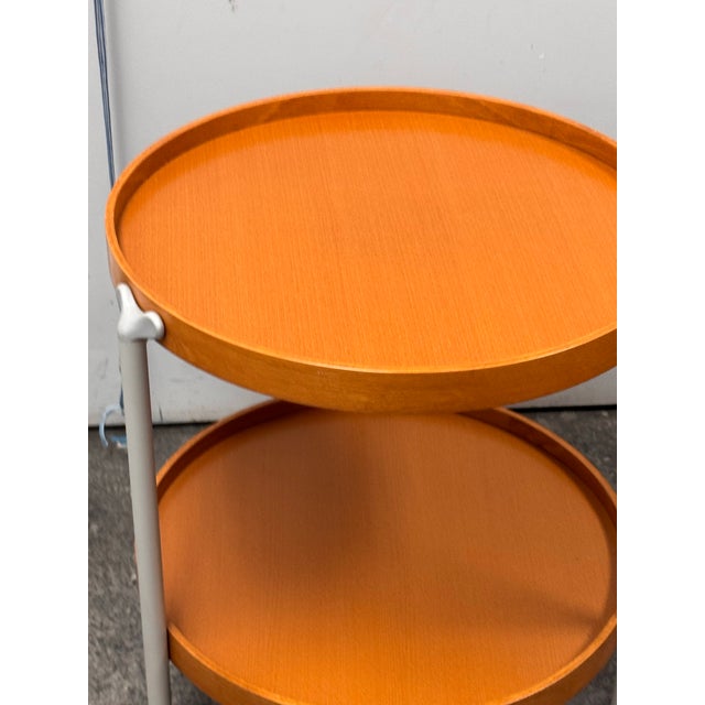 Pascal Mourgue for Ligne Roset Pearwood Bar Trolley For Sale - Image 9 of 12
