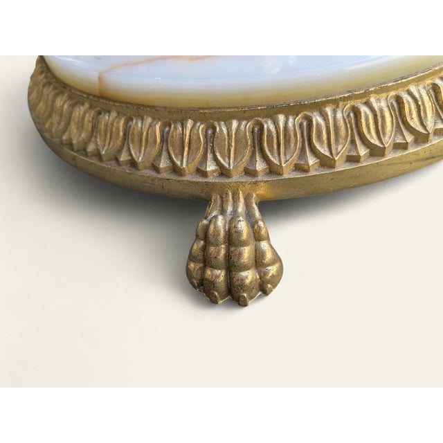 Mid-Century Floor Lamp with Pink Velvet Shade and Fringes Brass Base with Marble Decoration, 1960s For Sale - Image 9 of 11