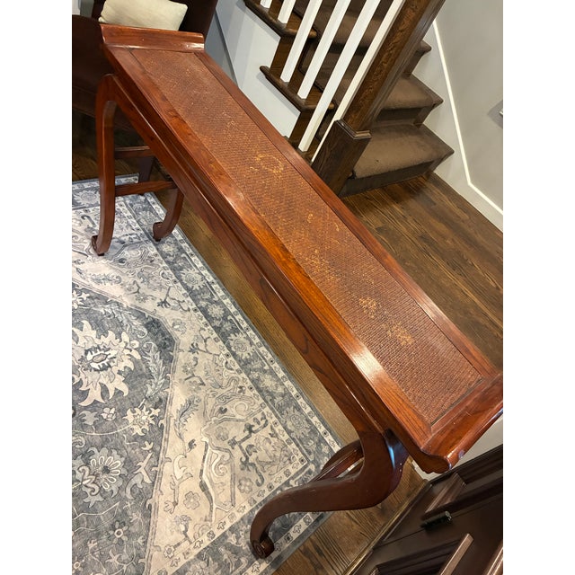 Queen Anne 1970s Traditional/Reproduction Console Table With Chippendale & Queen Anne Influences. For Sale - Image 4 of 8
