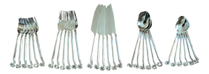 Spiral Stainless Steel Cutlery Service, 2010s, Set of 30