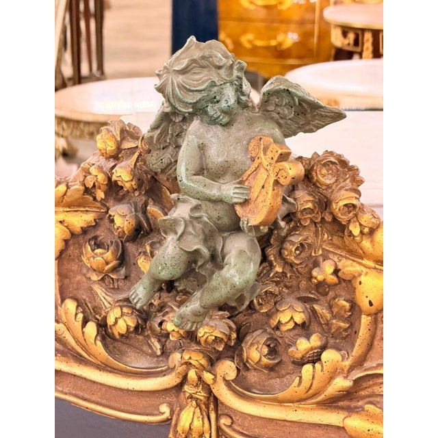 1960s Vintage Rococo Cherub Angel Decorative Wall Art For Sale - Image 5 of 10