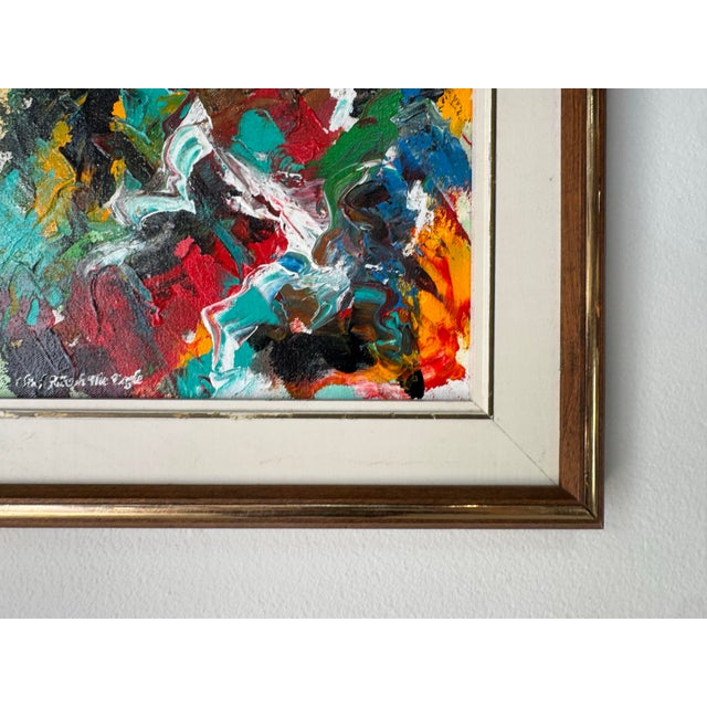 Chief Joseph the Eagle Expressionist Abstract Acrylic on Canvas Painting For Sale In Miami - Image 6 of 11