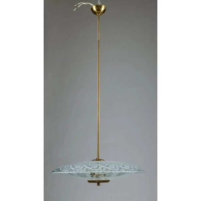 Art Deco Church Chandelier with Three Lights For Sale - Image 4 of 9