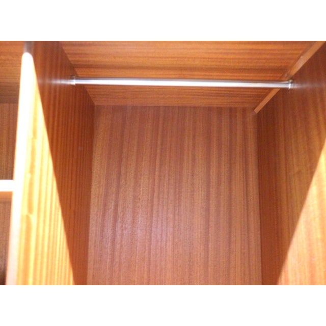 Mid Century Modern Vintage Blonde Double G Plan Armoire Wardrobe For Sale - Image 4 of 15