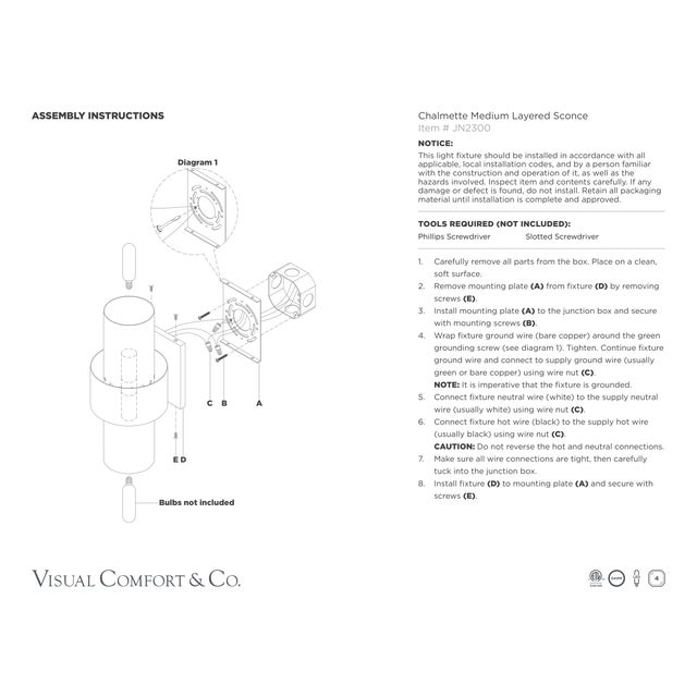 Visual Comfort Julie Neill for Visual Comfort Signature Chalmette Medium Layered Sconce in Plaster White and Gild For Sale - Image 4 of 5