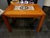 Stylish midcentury oblong table that can be an end or coffee table. Nice ceramic center detail and teak wood with...