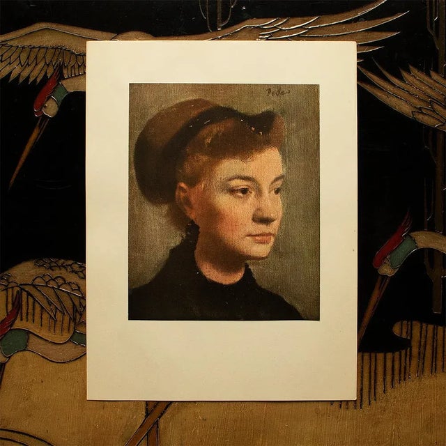 1940s 1940s After Edgar Degas "Head of a Young Woman" First Edition Swiss Full-Color Print For Sale - Image 5 of 8