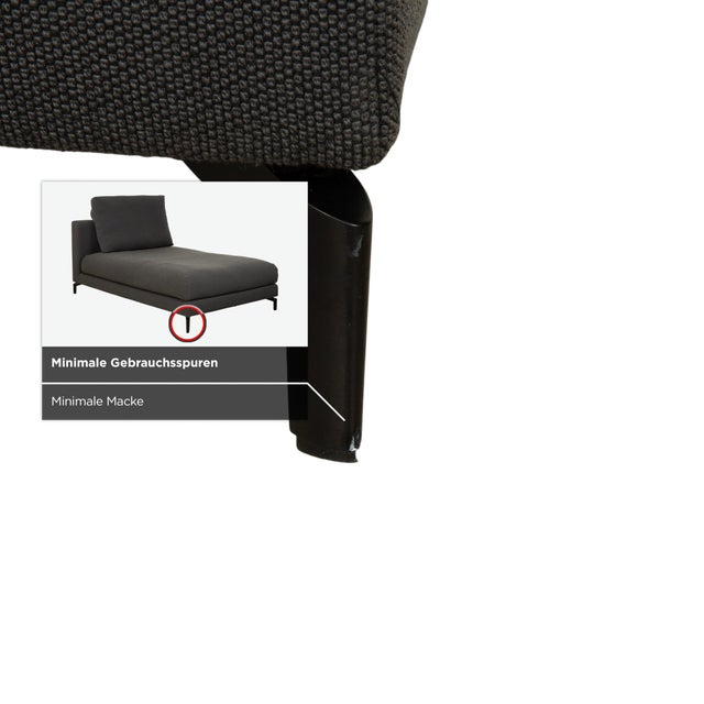 Nuvola Fabric Lounger in Grey Anthracite from Rolf Benz For Sale - Image 5 of 13
