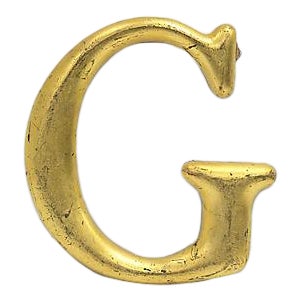 Vintage Gilded English Pub Sign Letter " G " For Sale